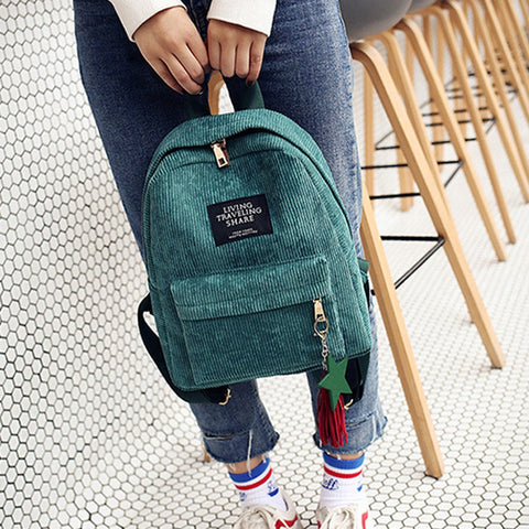 Fashion Corduroy Backpack